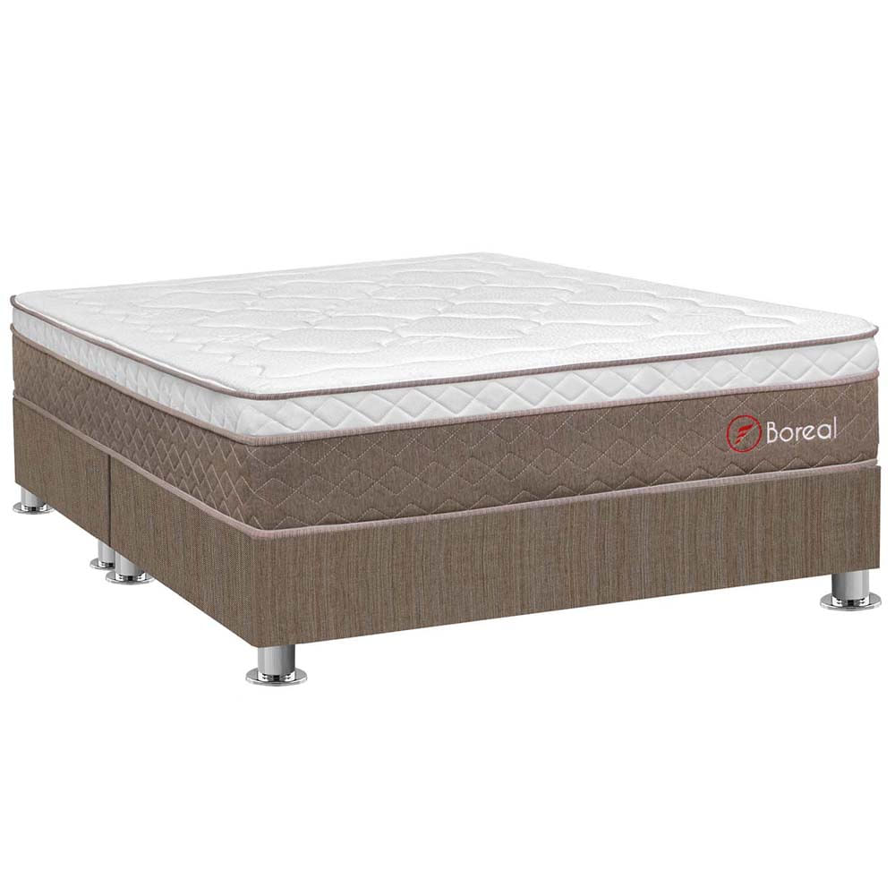 Cama Box Tarima FORLI Boreal SS Pocket Queen + 2 Almohadas + Protector