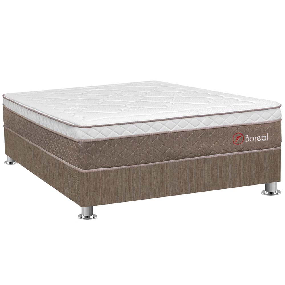Cama Box Tarima FORLI Boreal SS Pocket 2 Plz +2 Almohadas + Protector