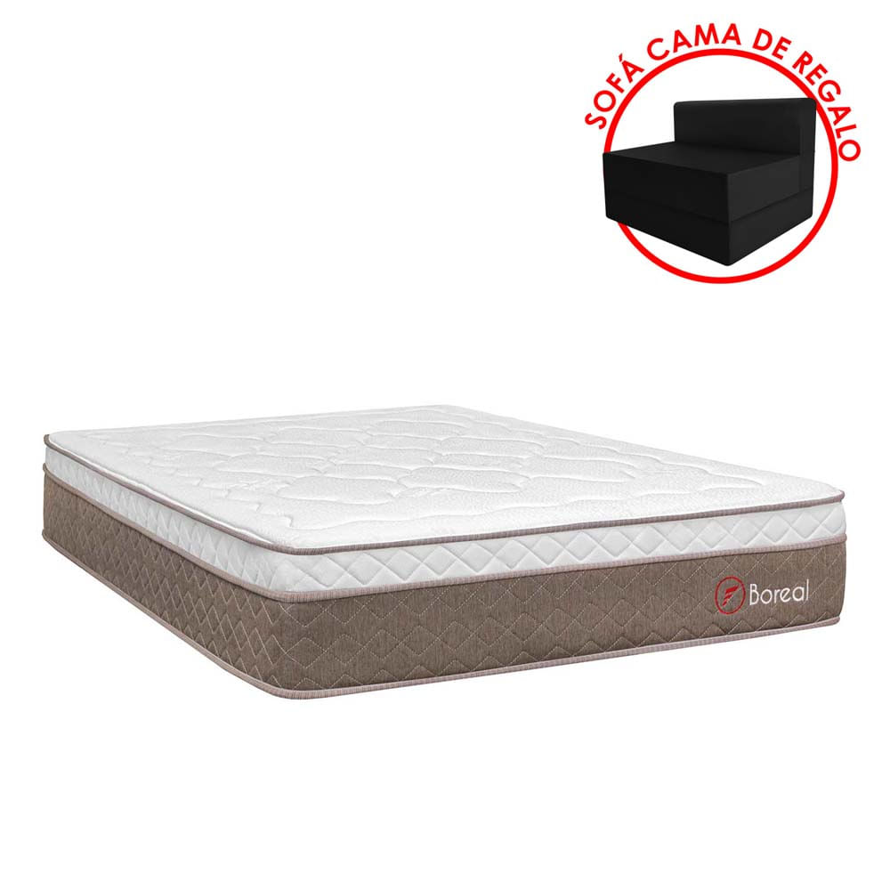 Colchón Forli Boreal SS Pocket 2 Plazas + 2 Almohadas + Protector