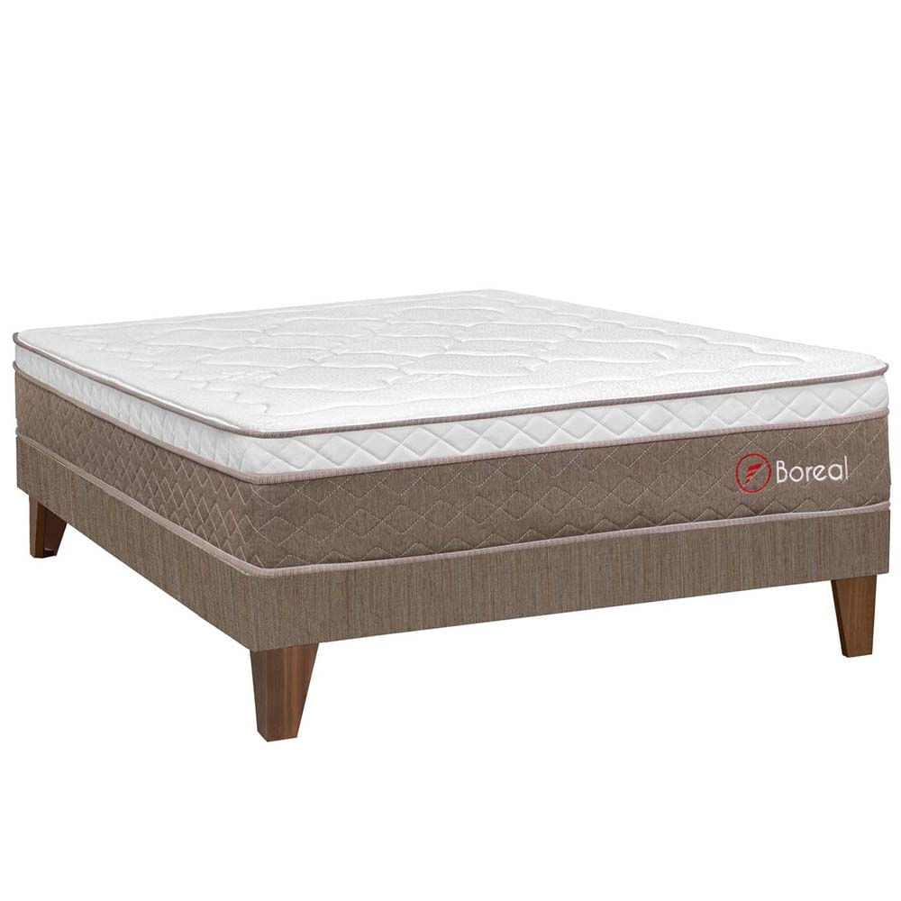 Cama Box TarimaEuropea FORLI Boreal SS Pocket 1.5 Plz + 1 Almohada + Protector