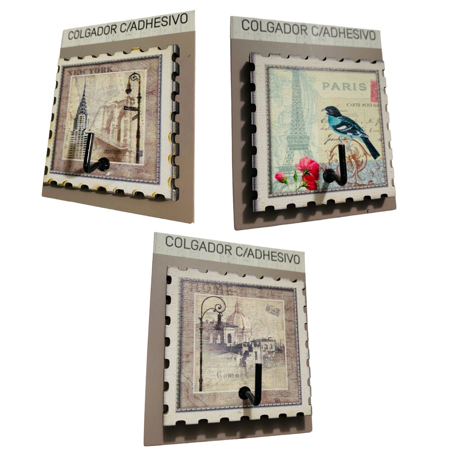 Gancho para Cocina Generico Ciudades Pack 3 Unidades