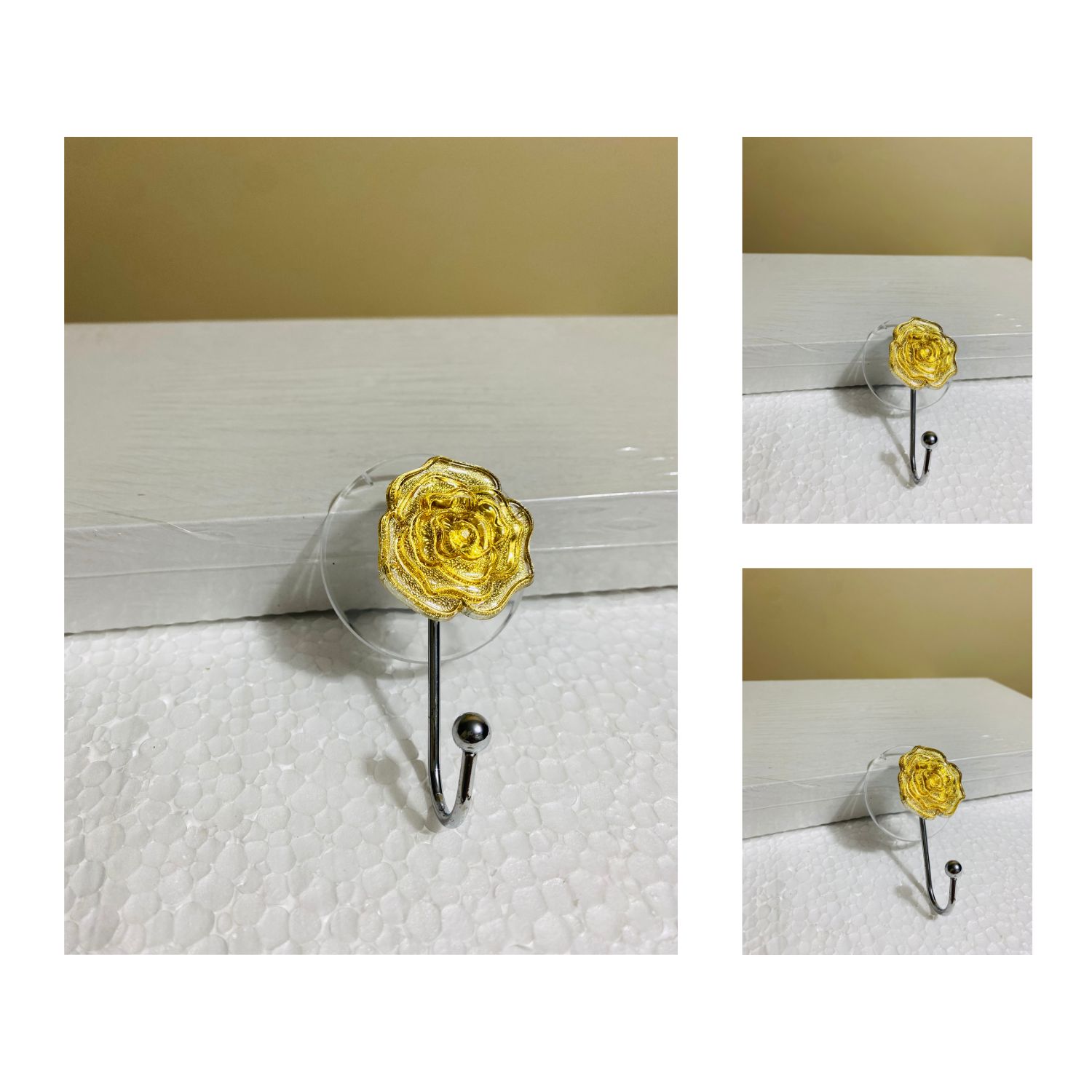 Gancho con Ventosa Generico Rosas Amarillo Pack 2 Unidades