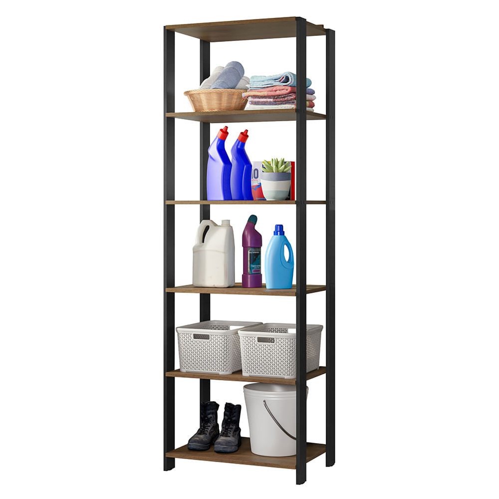Estante Multiuso 59 cm Marrón/Negro