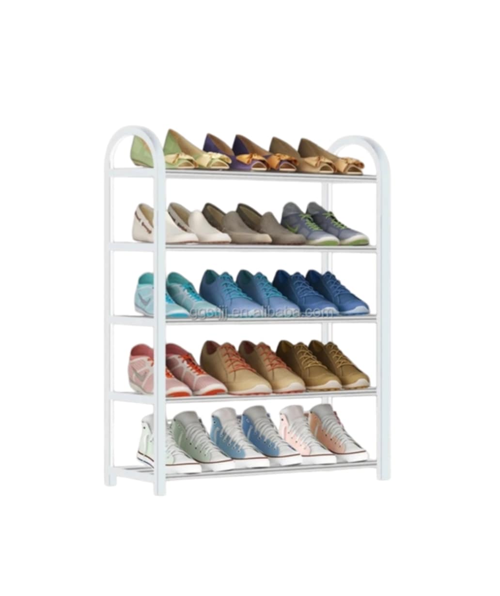 Zapatero Estante Organizador de Zapatos Zapatillas Calzado 5 Niveles Blanco