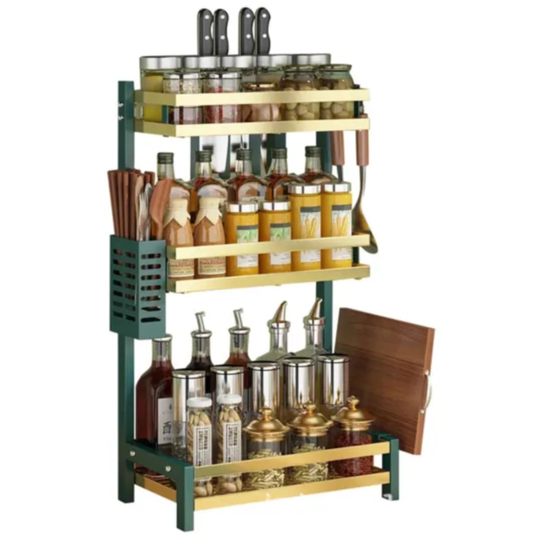 Organizador de Cocina Elegante Moderno Condimentero Estante 3 Niveles