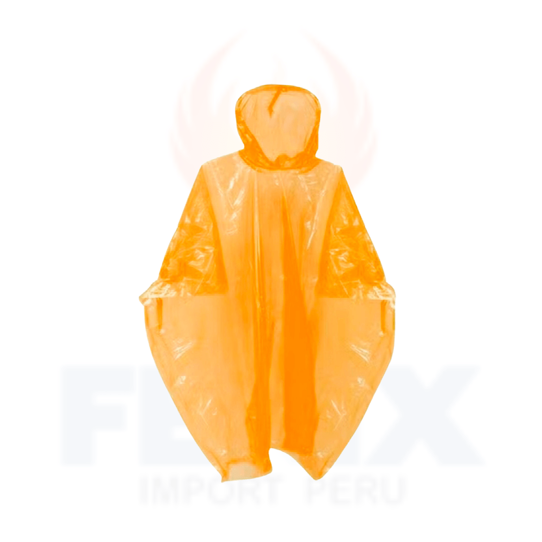 Poncho Ligero impermeable Para Lluvia Arko - Naranja