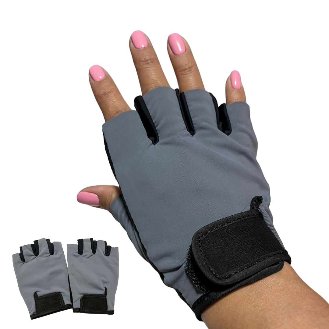 Guantes Mitones de Licra para Pesas de Dama Plomo