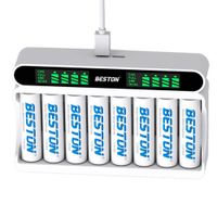Cargador Inteligente de Pilas Baterías Recargables 8 Puestos AA AAA