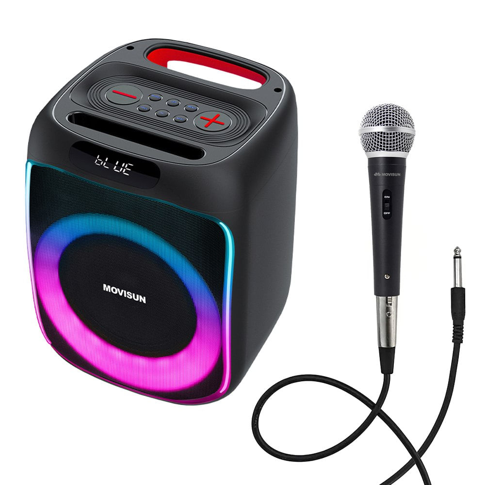 Parlante Karaoke MOVISUN Power Five 40W Bluetooth V50 Microfono TWS