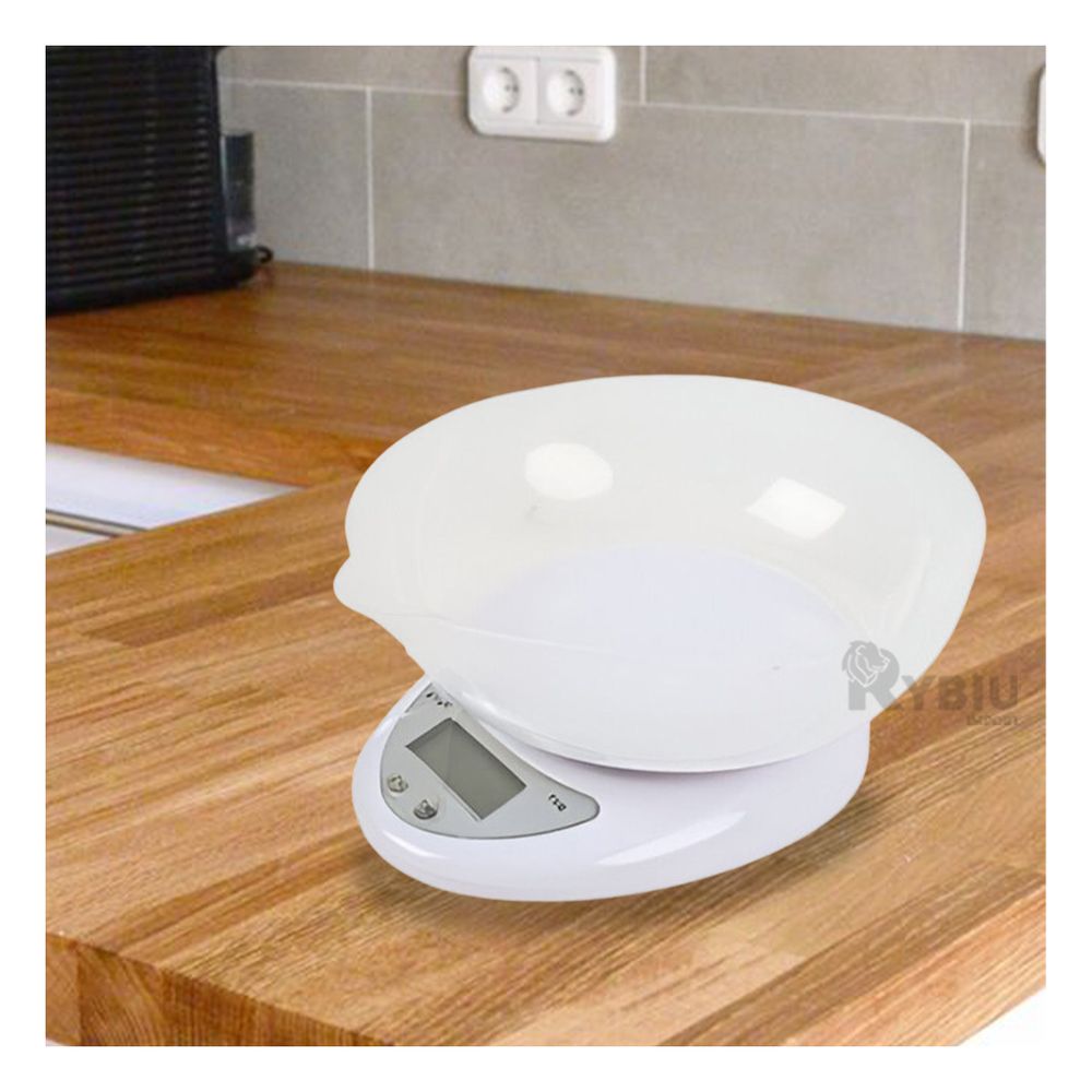 Balanza Inteligente para Comida Blanco Y+Papel de Regalo Balanza Inteligente para Comida Blanco Y+Papel de Regalo