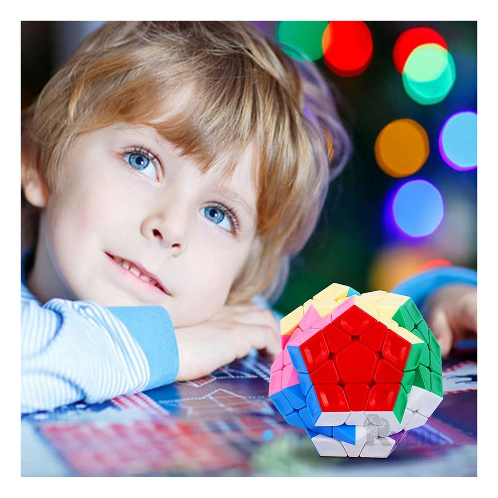 Cubo Moderno Rubik de 12 Caras Multicolor Y+Papel de Regalo Cubo Moderno Rubik de 12 Caras Multicolor Y+Papel de Regalo