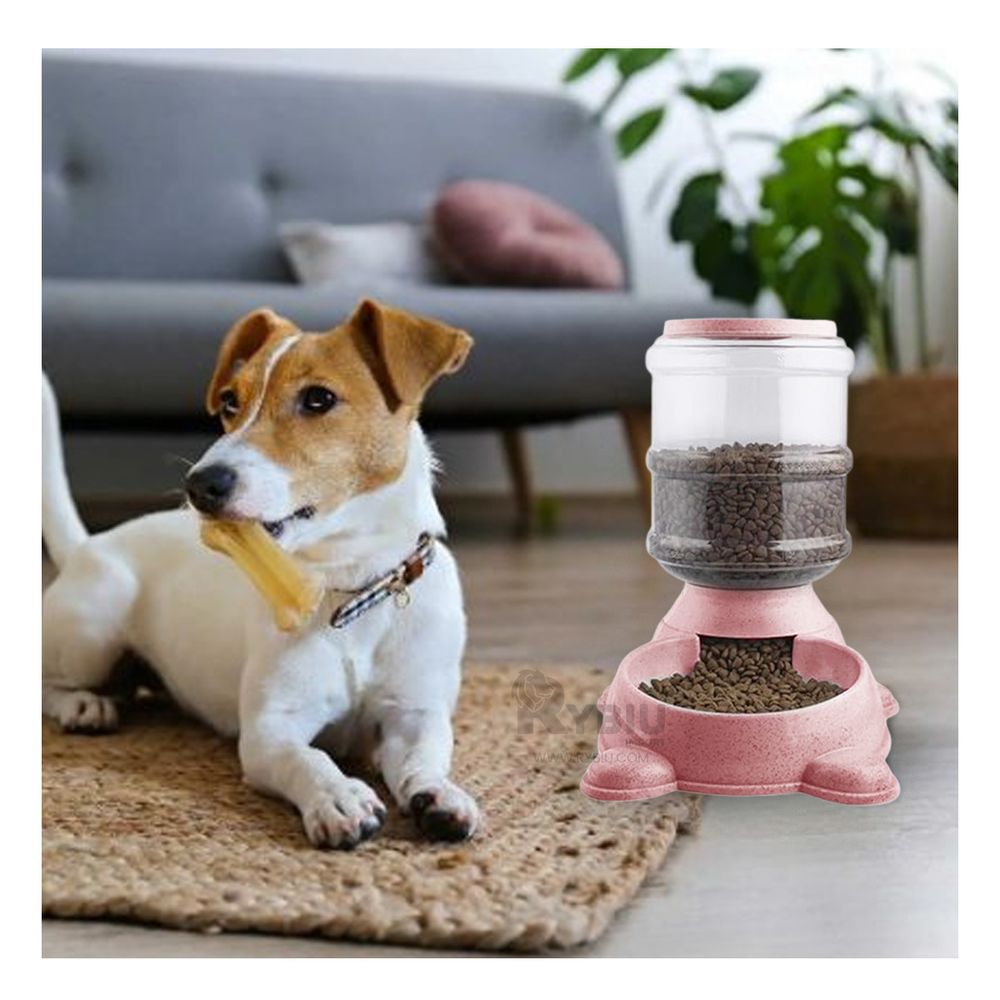 Bebedero Circular con Bidon de Plastico para Perro en Rosado Bebedero Circular con Bidon de Plastico para Perro en Rosado