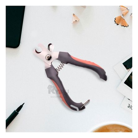 Cortauña con Accesorio Pequeño en Rosado Y+Stickers Cortauña con Accesorio Pequeño en Rosado Y+Stickers