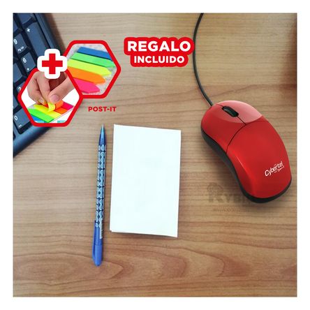 Dispositivo Adaptable de Color Rojo Y+Post-it adhesivos