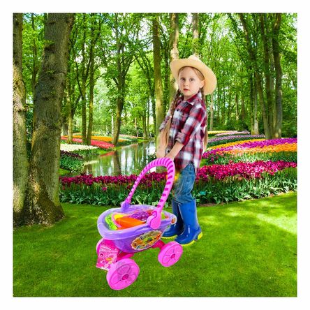 Carrito Canasta de Verduras en Tono Morado Y+Papel de Regalo