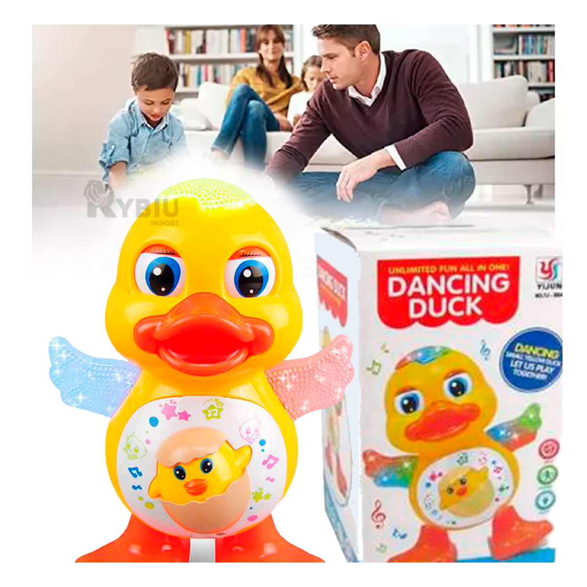 Juguete Pato Musical Bailarín Con Luces LED – Interactivo Y Educativo Para Bebés Y Niños, Estimula El Movimiento Y La Creatividad