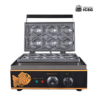 Máquina Eléctrica Para Hacer Waffles en Forma de pescado