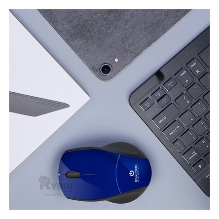 Mouse Versatil para Computadora en Color Azul Y+Stickers