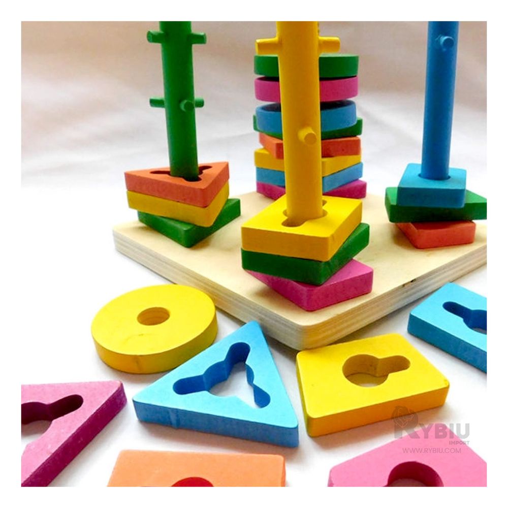 Juguete para Encajar las Figuras Geometricas Multicolor Juguete para Encajar las Figuras Geometricas Multicolor