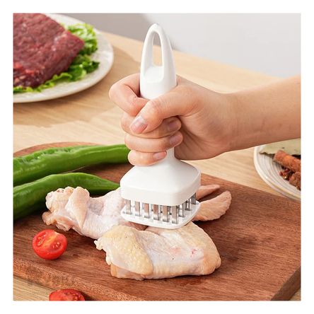 Martillo Ablandador de Carne con 24 Agujas Afiladas Blanco Martillo Ablandador de Carne con 24 Agujas Afiladas Blanco