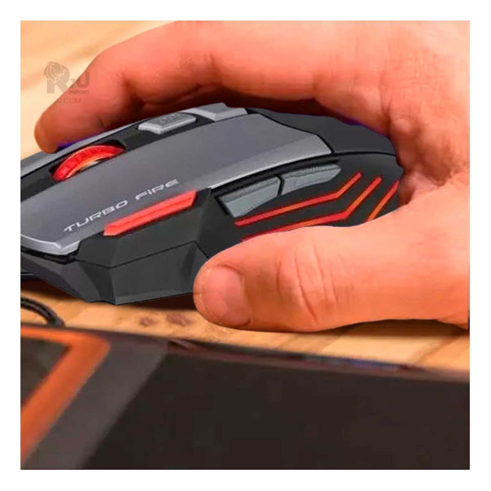 Mouse Gamer para Laptop con LED Multicolor 4 Colores Negro Mouse Gamer para Laptop con LED Multicolor 4 Colores Negro
