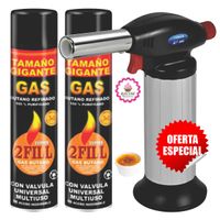 Kit SOPLETE Profesional para Reposteria Cocina + 2 Gases Butano