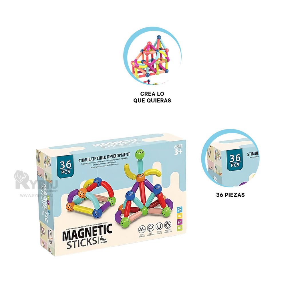 Barras Magneticas para Niños Multicolor Y+Post-it adhesivos Barras Magneticas para Niños Multicolor Y+Post-it adhesivos