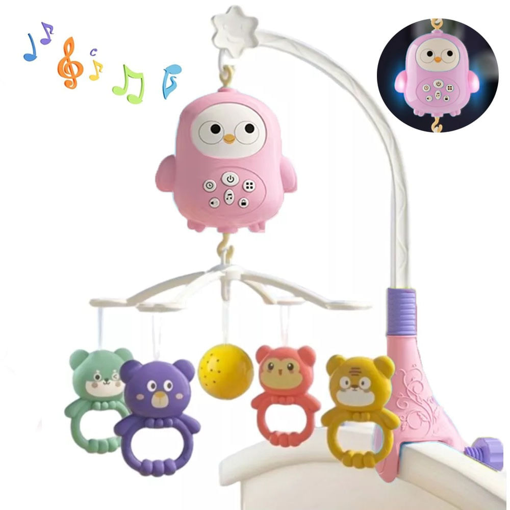 Movil Para Cuna Aves con Luces y Sonidos 368-20 Rosado Movil Para Cuna Aves con Luces y Sonidos 368-20 Rosado