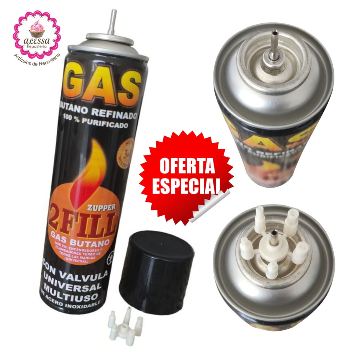 12 Gases Butano Ultra Refinado 100% Purificado Recarga para Todo Tipo