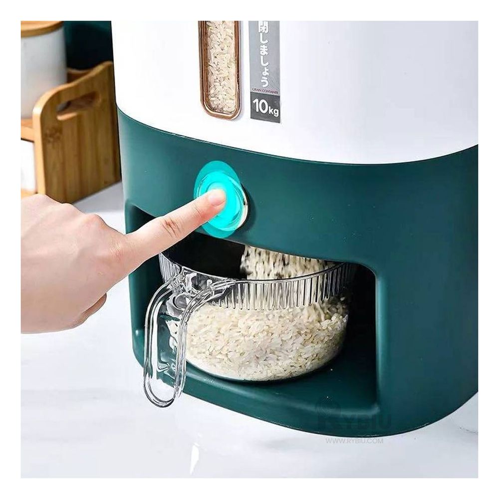 Dispensador de Cereales 10 kg en Verde Y+Papel de Regalo Dispensador de Cereales 10 kg en Verde Y+Papel de Regalo