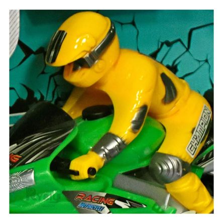 Moto Pequeña para Jugar de Color Verde Y+Papel de Regalo Moto Pequeña para Jugar de Color Verde Y+Papel de Regalo