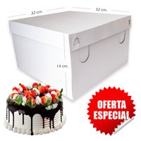 50 Cajas de Torta Pastel de 32 cm. para Repostería
