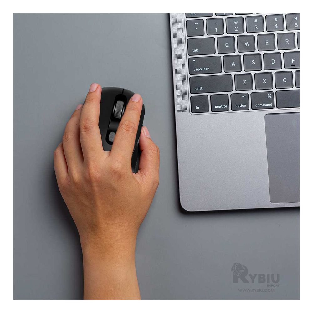 Mouse Inalambrico Moderno para Computadora en Negro - Promart