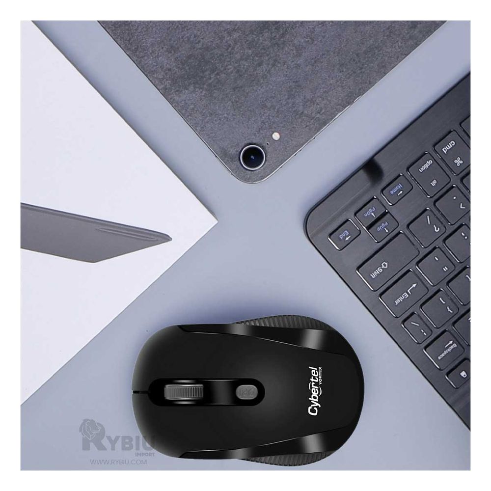 Mouse Inalambrico Moderno para Computadora en Negro - Promart