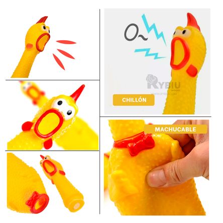 Juguete de Pollo para Entrenamiento en Talla M Amarillo Juguete de Pollo para Entrenamiento en Talla M Amarillo