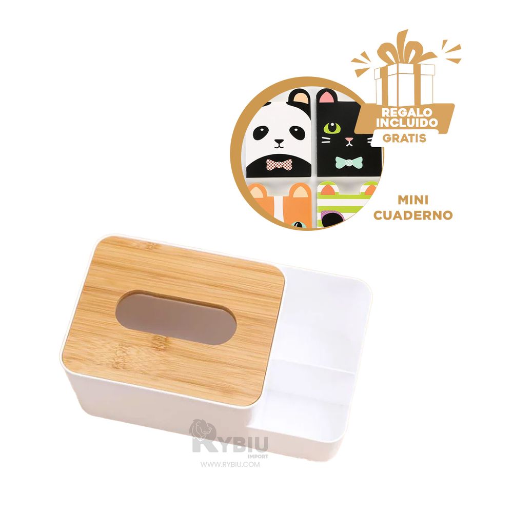 Servilletero de Mesa Moderno en Color Blanco Y+Agendita Servilletero de Mesa Moderno en Color Blanco Y+Agendita