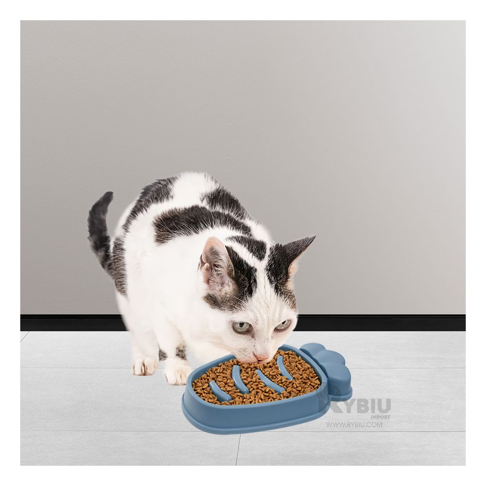 Plato Pet Antiestres Zanahoria Moderno de Color Azul Plato Pet Antiestres Zanahoria Moderno de Color Azul