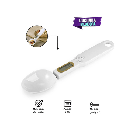 Pesa Gramera Cuchara Medidora Electronica De Cocina Gramos Pesa Gramera Cuchara Medidora Electronica De Cocina Gramos