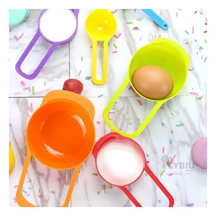 Set de 6 Tazas y Cucharas Medidoras Multicolor Set de 6 Tazas y Cucharas Medidoras Multicolor