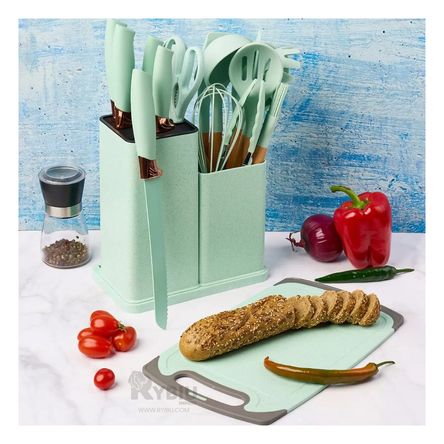 Set de Utensilios de Cocina en Color Verde Y+Stickers