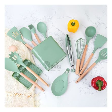 Set Ideal para Cocina en Color Verde Agua Y+Papel de Regalo