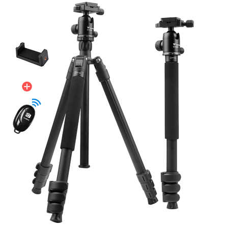 Trípode Profesional 155 Cm Weifeng WF-6627 Disparador Bluetooth Trípode Profesional 155 Cm Weifeng WF-6627 Disparador Bluetooth