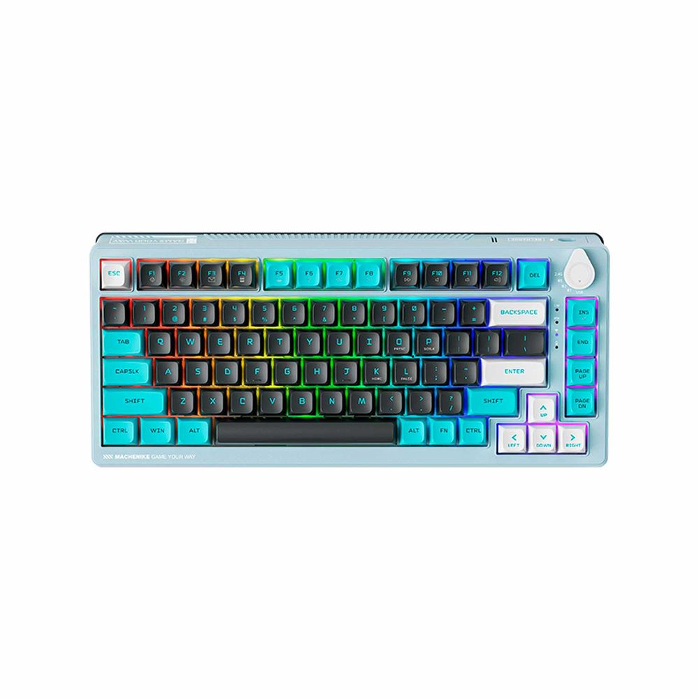 Teclado Gamer Machenike K600T B82 Tri-Mode Rgb G.R Silver Linear Switch Blue Teclado Gamer Machenike K600T B82 Tri-Mode Rgb G.R Silver Linear Switch Blue