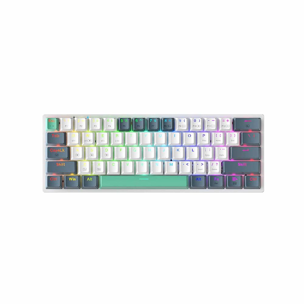 Teclado Gamer Machenike K500 Gamer Tri-Modo Rgb Sp-Es-Mx Switch Red White Teclado Gamer Machenike K500 Gamer Tri-Modo Rgb Sp-Es-Mx Switch Red White