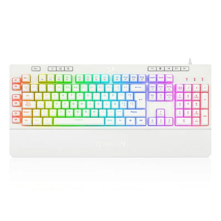 Teclado Gamer Redragon Semi Mecanico Shiva K512w-Rgb-Sp White