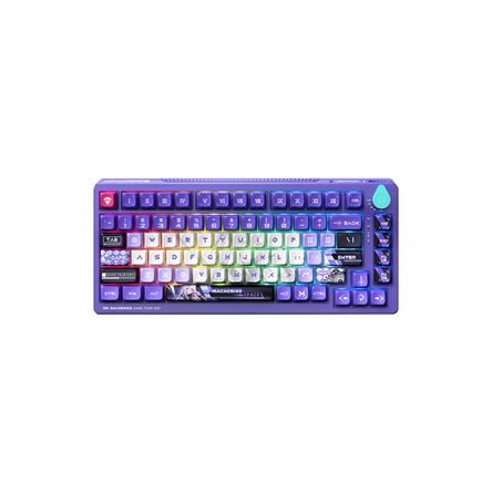 Teclado Gamer Machenike K600T B82 Tri-Mode Rgb Purple Linear Switch Purple/Green Teclado Gamer Machenike K600T B82 Tri-Mode Rgb Purple Linear Switch Purple/Green