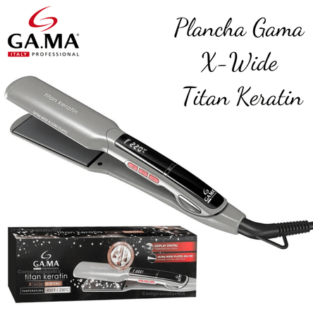 Plancha Alisadora Gama Titan Keratin Xwide Digital 450°F 230°C Plancha Alisadora Gama Titan Keratin Xwide Digital 450°F 230°C