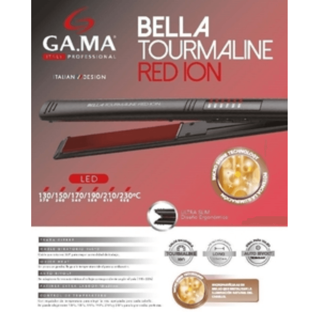 Plancha Alisadora Gama Bella Tourmaline Red Ion Dig - Promart