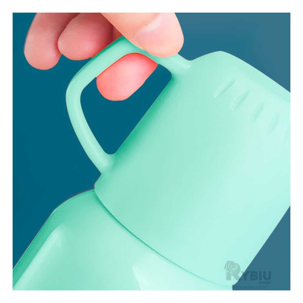 Cantimplora con 3 Tazas en Verde Agua Y+Post-it adhesivos Cantimplora con 3 Tazas en Verde Agua Y+Post-it adhesivos