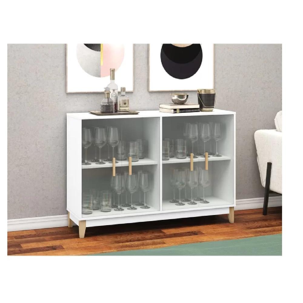 Vitrina Baja TU MESITA Lucero color Blanco 4 puertas Vitrina Baja TU MESITA Lucero color Blanco 4 puertas